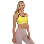 YAKWARY Women Yellow Padded Sports Bra