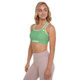 YAKWARY Women Green Padded Sports Bra