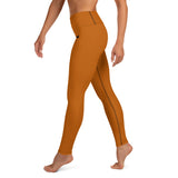 YAKWARY Brown Yoga Leggings With Pocket