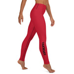 YAKWARY Red Yoga Leggings Without Pocket