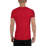 YAKWARY Men Red Sports T-shirt