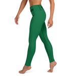 YAKWARY Green Yoga Leggings Without Pocket