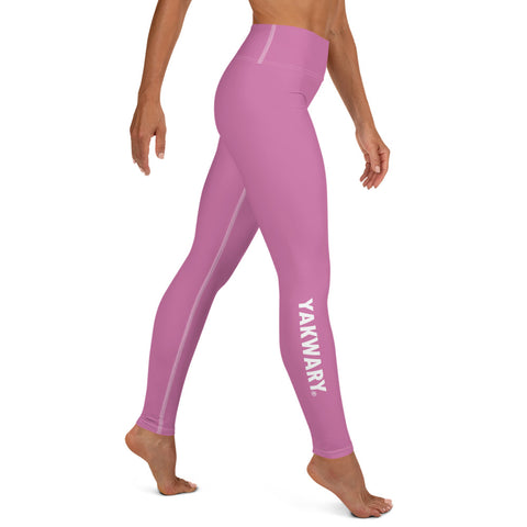 YAKWARY Pink Yoga Leggings Without Pocket