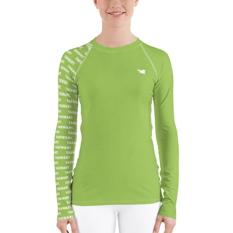 YAKWARY Women Green Special Rash Guard