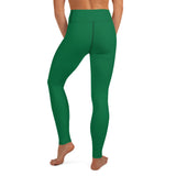 YAKWARY Green Yoga Leggings With Pocket