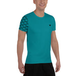 YAKWARY Men Turquoise Sports T-shirt