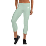 YAKWARY Women Turquoise Capri Leggings