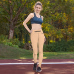 YAKWARY Brown Yoga Leggings With Pocket