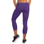 YAKWARY Women Purple Capri Leggings