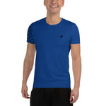 YAKWARY Men Blue Sports T-shirt