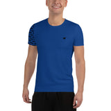 YAKWARY Men Blue Sports T-shirt