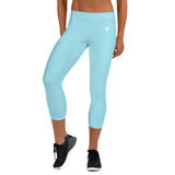 YAKWARY Women Blue Capri Leggings