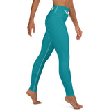 YAKWARY Turquoise Yoga Leggings Without Pocket