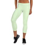 YAKWARY Women Green Capri Leggings