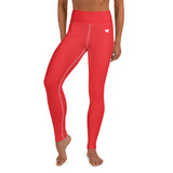 YAKWARY Red Yoga Leggings Without Pocket