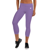 YAKWARY Women Purple Capri Leggings