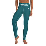 YAKWARY Turquoise Yoga Leggings With Pocket