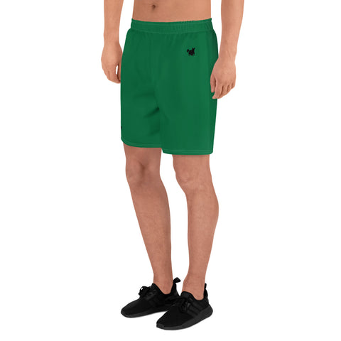 YAKWARY Men Sports Long Green Shorts