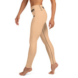 YAKWARY Brown Yoga Leggings Without Pocket