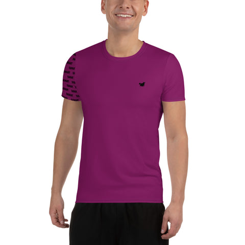 YAKWARY Men Pink Sports T-shirt