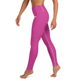 YAKWARY Pink Yoga Leggings With Pocket