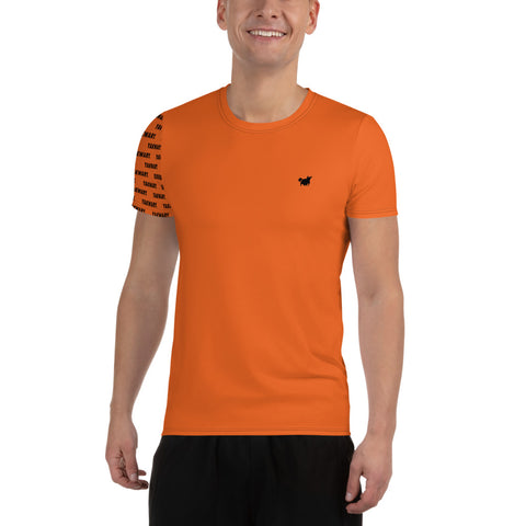 YAKWARY Men Orange Sports T-shirt