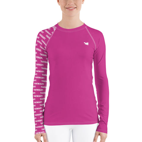 YAKWARY Women Pink Special Rash Guard