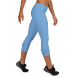 YAKWARY Women Blue Capri Leggings