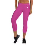 YAKWARY Women Pink Capri Leggings