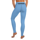 YAKWARY Blue Yoga Leggings Without Pocket