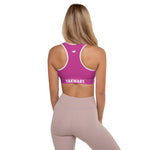 YAKWARY Women Pink Padded Sports Bra