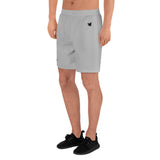 YAKWARY Men Sports Long Gray Shorts