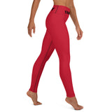 YAKWARY Red Yoga Leggings With Pocket