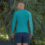 YAKWARY Men Gym Special Turquoise Rash Guard