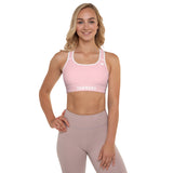 YAKWARY Women Pink Padded Sports Bra