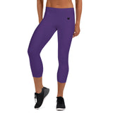 YAKWARY Women Purple Capri Leggings