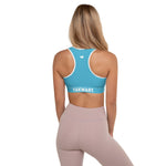 YAKWARY Women Blue Padded Sports Bra