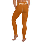 YAKWARY Brown Yoga Leggings Without Pocket