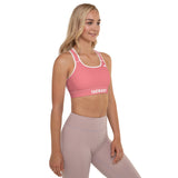 YAKWARY Women Pink Padded Sports Bra