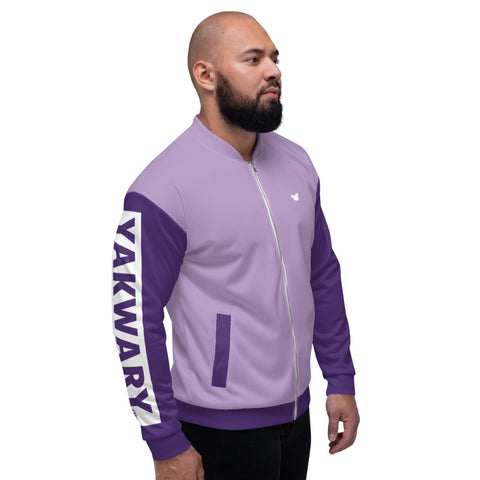 YAKWARY Men Purple Bomber Jacket