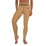 YAKWARY Brown Yoga Leggings Without Pocket