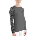 YAKWARY Women Gray Special Rash Guard