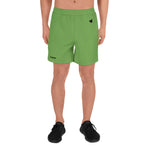 YAKWARY Men Sports Long Green Shorts