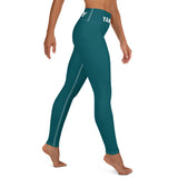 YAKWARY Turquoise Yoga Leggings With Pocket