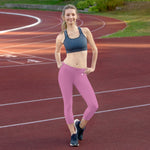 YAKWARY Women Pink Capri Leggings