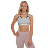 YAKWARY Women Gray Padded Sports Bra