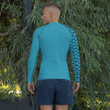 YAKWARY Men Gym Special Blue Rash Guard