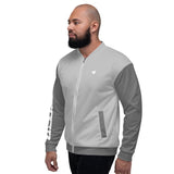 YAKWARY Men Gray Bomber Jacket