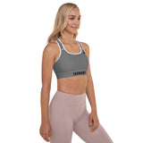 YAKWARY Women Gray Padded Sports Bra