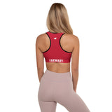 YAKWARY Women Red Padded Sports Bra